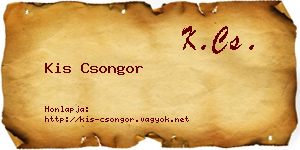 Kis Csongor névjegykártya